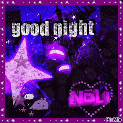 Good Night With Purple Stars GIF