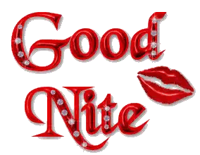 Good Nite With Kiss Sticker