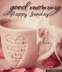 Good Sunday Morning Coffee And Petals GIF