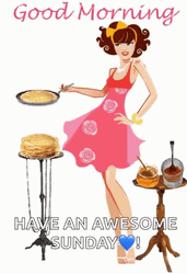 Good Sunday Morning Cooking Lady GIF