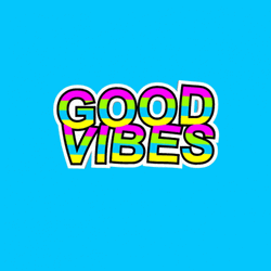 Good Vibes Colorful Text Design GIF