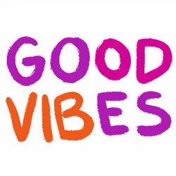 Good Vibes Flickering Text Animation GIF