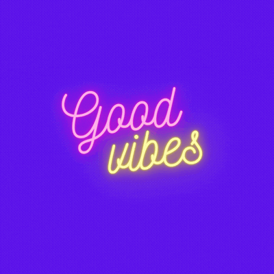 Good Vibes Neon Sign GIF