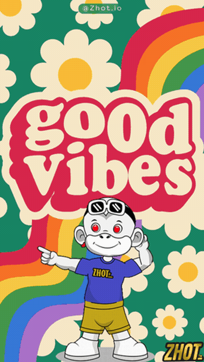 Good Vibes Poster Cartoon Character GIF