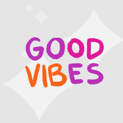 Good Vibes Simple Word Text Art GIF