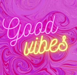 Good Vibes Word Swirl Effect GIF