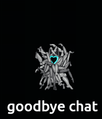 Goodbye Chat Poster With Blue Circle GIF