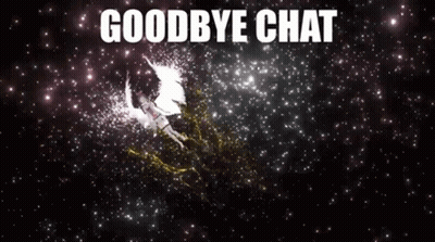 Goodbye Chat Unicorn Flying Through Stars GIF