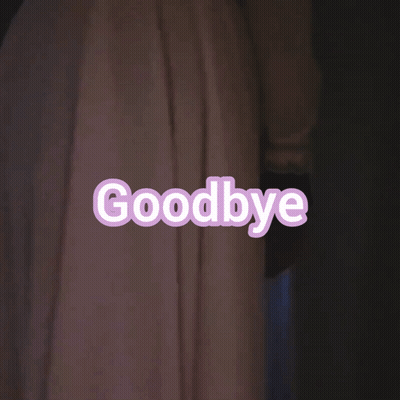 Goodbye On Pink Background GIF