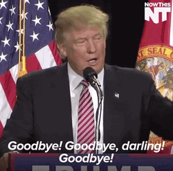 Goodbye Trump Funny Meme GIF