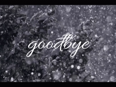 Goodbye Written On Snowy Surface GIF