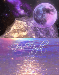 Goodnight Beautiful Purple Sea And Sky GIF