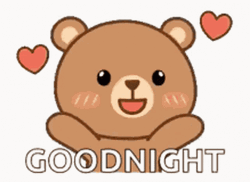 Goodnight Blow Kiss Bear GIF