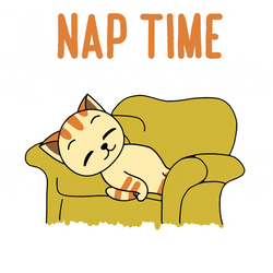 Goodnight Cat Nap Time On Couch GIF