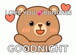 Goodnight I Love You Bear Kisses GIF