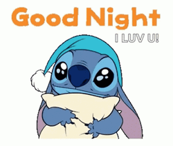 Goodnight I Love You Stitch GIF