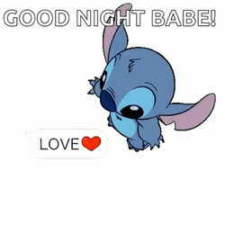 Goodnight I Love You Stitch GIF