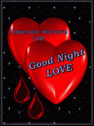 Goodnight I Love You Two Hearts GIF