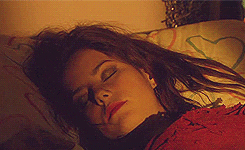Goodnight Kiss Forehead Cute Emma Stone Sleeping GIF