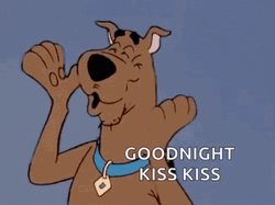 Goodnight Kiss Mwa Scooby Doo Happy Dog GIF
