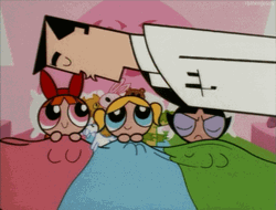Goodnight Kiss Professor Utonium Powerpuff Girls GIF