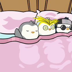 Goodnight Love Cute Penguins In Bed GIF