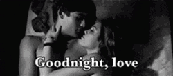 Goodnight Love Kiss Romantic Couple  GIF