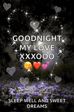 Goodnight Love Sleep Well Floating Hearts GIF