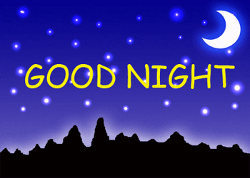 Goodnight Love Sparkling Night Stars GIF
