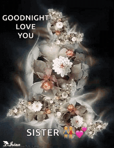 Goodnight Love You Sister Card GIF