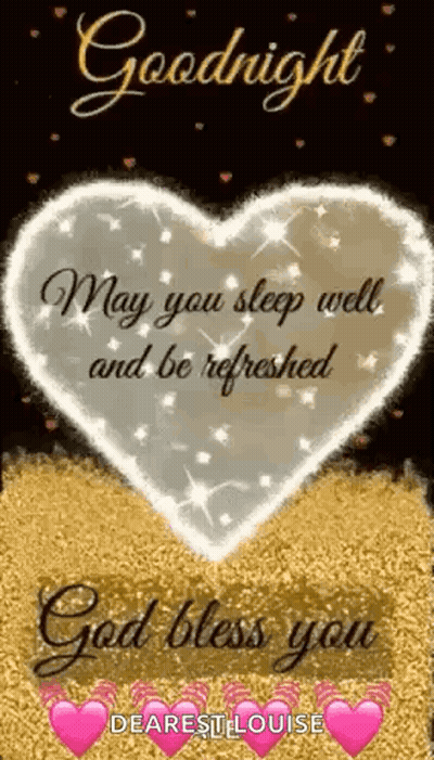 Goodnight Message With Heart GIF