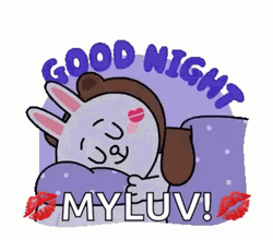 Goodnight My Love Bear Kissing Cheeks GIF
