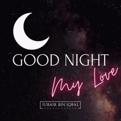 Goodnight My Love Crescent Moon Sky GIF
