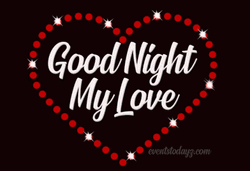 Goodnight My Love Heart Glittering GIF