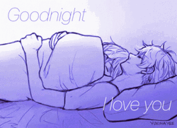 Goodnight My Love I Love You Bed Cuddling GIF