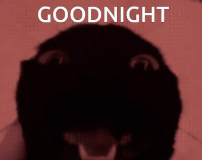 Goodnight Poster With Face Silhouette GIF