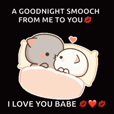 Goodnight Smooch I Love You Babe GIF