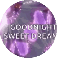 Goodnight Sweet Dream Purple Circle Sticker