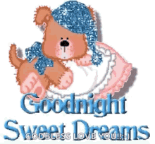 Goodnight Sweet Dreams Bear GIF