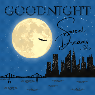 Goodnight Sweet Dreams Blue Background GIF