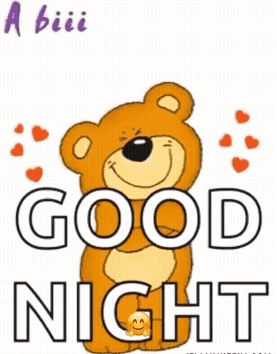 Goodnight Sweet Dreams Crescent Moon With Hearts And Stars GIF