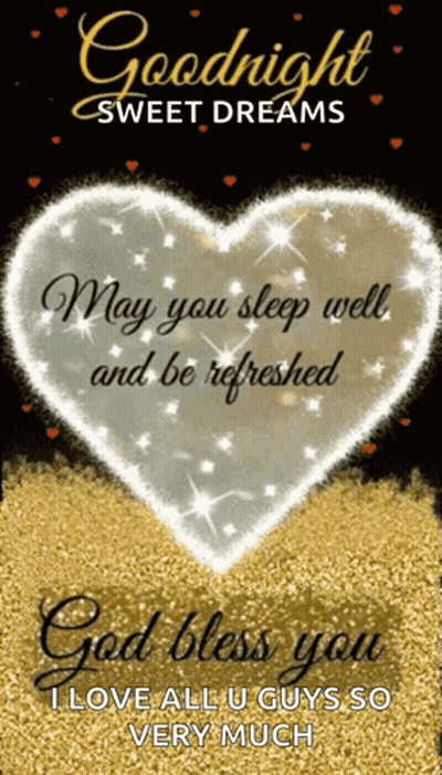 Goodnight Sweet Dreams Heart Card GIF