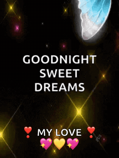 Goodnight Sweet Dreams With Hearts And Stars GIF