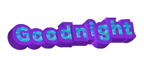 Goodnight Text In Purple And Blue Sticker