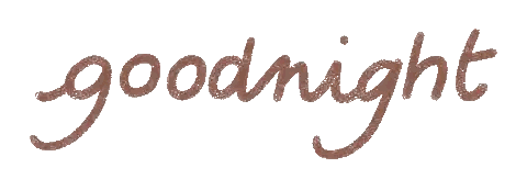 Goodnight Written In Brown Ink Sticker