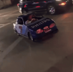 Goofy Ahh Cars Man Operating Small Vehicle GIF