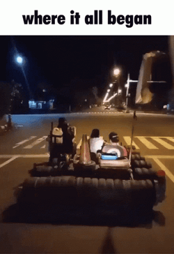 Goofy Ahh Cars Vehicle Made Of Wheels GIF