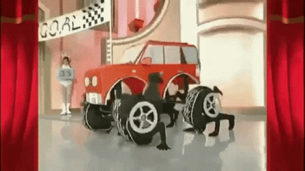 Goofy Ahh Cars Vehicle With Humans As Wheels GIF