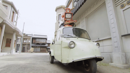Goofy Ahh Cars White Vehicle With Three Wheels GIF