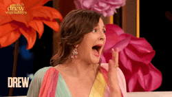 Goofy Ahh Excited Drew Barrymore Meme GIF